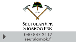 Seutulan ja Ripukylän Vapaaehtoinen Palokunta Ry / Sjöskog och Ripuby Frivilliga Brandkår Ry logo